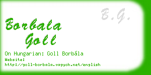 borbala goll business card
