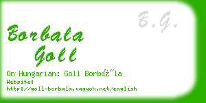 borbala goll business card
